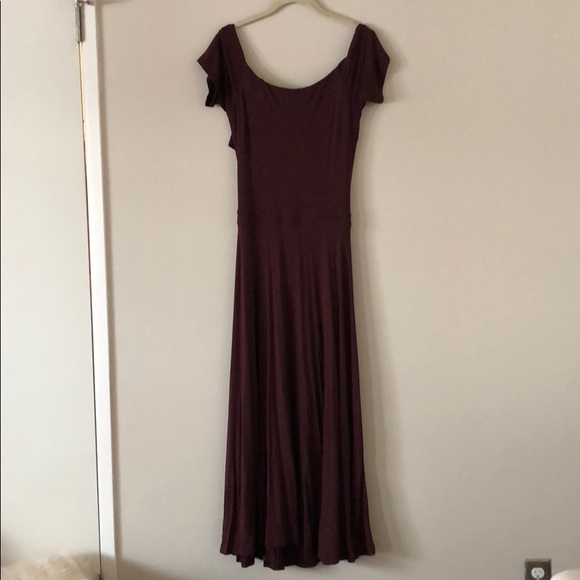 ASOS Dresses & Skirts - Burgundy off the shoulder dress with open back